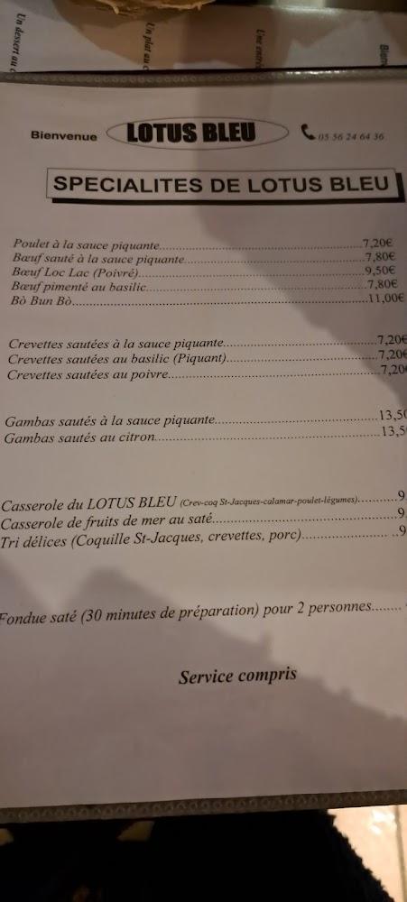 Restaurant Le Lotus Bleu - Menu Image 3